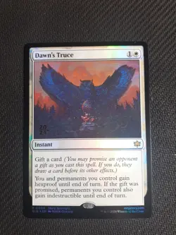 Dawn's Truce - Bloomburrow - Prerelease Foil Rare - NM (see pics) - Image 1