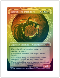 1x Sauron, the Dark Lord, Foil, Showcase Art 0329, Magic MTG NM - Image 1