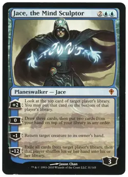 Jace, the Mind Sculptor 31/145 Worldwake 2010 (WWK) Lightly Played LP MTG Magic - Image 1