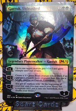 Garruk, Unleashed (Borderless) Core Set 2021 Foil - Image 1