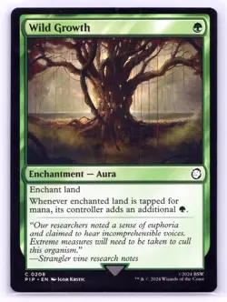 MTG NM Wild Growth 208 C Universes Beyond: Fallout - Image 1