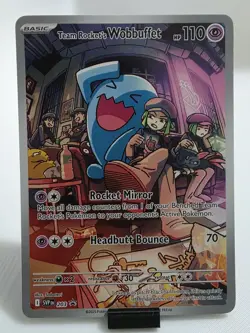 Pokemon Team Rocket's Wobbuffet Pokemon 203 NM - Image 1