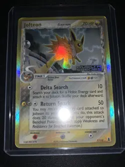 2005 Pokemon, EX Delta Species, #7/113 Jolteon, Reverse Holo Rare NM! - Image 1