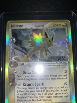 2005 Pokemon, EX Delta Species, #7/113 Jolteon, Reverse Holo Rare NM! - Image 2