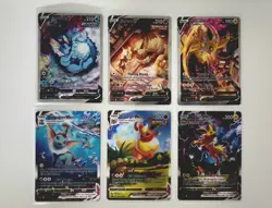 Eeveelution Pokemon Collection Promo Set - Vaporeon Flareon Jolteon VMAX & V NM - Image 1