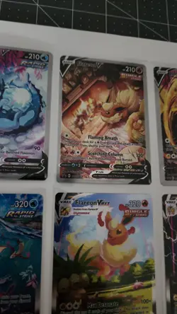 Eeveelution Pokemon Collection Promo Set - Vaporeon Flareon Jolteon VMAX & V NM - Image 4