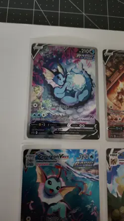 Eeveelution Pokemon Collection Promo Set - Vaporeon Flareon Jolteon VMAX & V NM - Image 5