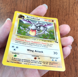 Pokemon TCG Aerodactyl Fossil 1/62 holo rare 1999 WOTC LP - Image 2