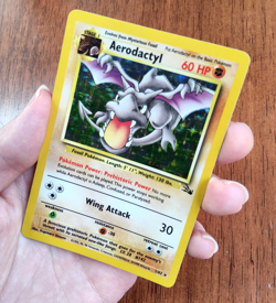 Pokemon TCG Aerodactyl Fossil 1/62 holo rare 1999 WOTC LP - Image 5