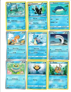 Pokemon TCG (9x) Water Type Lot - Image 1