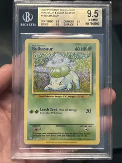 Pokemon TCG Bulbasaur Classic Collection 2023 001/034 Holo BGS 9.5 #1 - Image 1