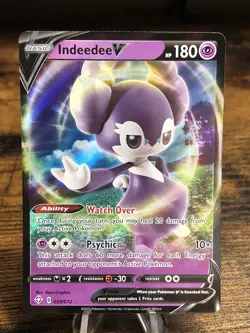 Pokemon TCG Indeedee V Shining Fates 039/072 Holo Ultra Rare NM - Image 1