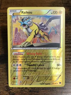 Pokemon TCG Raikou 55/162 Reverse Holo XY BREAKthrough NM - Image 1