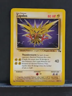 Zapdos 30/62; 1999 Fossil; Pokemon - Image 1