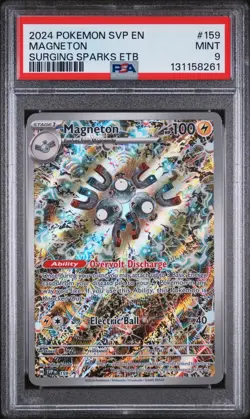MAGNETON #159 BLACK STAR PROMO SURGING SPARKS ETB 2024 POKEMON SVP EN PSA 9 - Image 1