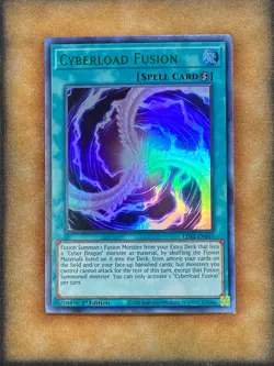 Yugioh Cyberload Fusion LDS2-EN035 Ultra Rare 1st Ed GREEN NM - Image 1