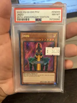 Jinzo PSV-EN000 Pharaoh's Servant 25th Anniversary Edition Unlimited PSA 8 Nm-Mt - Image 1