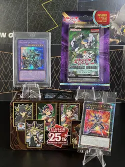 Yugioh Mystery Bundle With 20 1st Edition Packs 25th Bulk Tcg Plus Sleeves - Image 1