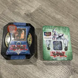 Yu Gi Oh 2004 Collector’s Tin NEW Fierce Knight YuGiOh-dent corner & Neos For Wi - Image 1