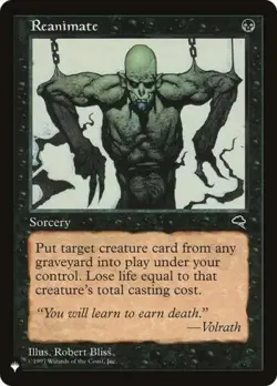 Reanimate NM The List MTG Magic the Gathering Black English Card - Image 1