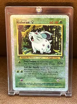 2002 POKEMON LEGENDARY COLLECTION REVERSE HOLO #82 NIDORAN CARD WITH CASE - Image 2