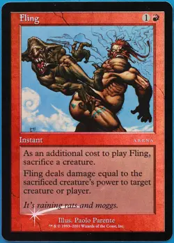 Fling (Arena Promo) FOIL PLD MTG MAGIC CARD (483680) ABUGames - Image 1