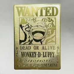One Piece GOLD METAL CARD - Luffy 5th Gear 2 Card Gift - Image 1