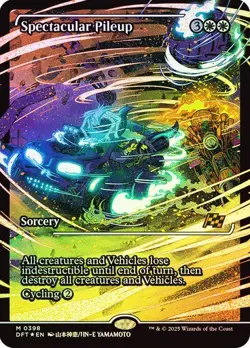 Spectacular Pileup (Showcase) 398 Foil NM MTG Aetherdrift Magic - Image 1