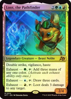 Loot, the Pathfinder 212 Foil NM MTG Aetherdrift Magic - Image 1