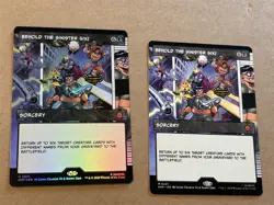 2 x mtg borderless Behold the Sinister Six, 1 is foil, Spiderman set, unplayed - Image 1