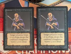 ? MTG 2x Beta + 2x Unlimited = 4x Weakness ? LP ?? Free Shipping! - Image 1