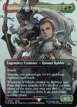 MTG Balthier and Fran (0393) (Borderless) (393) | NM Foil | Final Fantasy {FIN} - Image 2