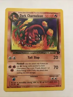 Dark Charmeleon W Gold Stamped Wizards Promo 32/82 Rocket 2000 Pokemon Card - Image 1
