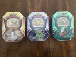 Factory Sealed Pokemon TCG: Triple Whammy Tins Lot of 3 Complete Set - Image 1