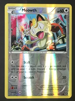 Pokemon TCG Meowth 88/114 Steam Siege Reverse Holo Common LP - Image 1