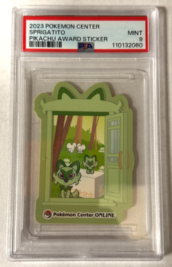 Sprigatito Award Sticker Pikachu 2023 Pokemon Center Online PSA 9 MINT - Image 1