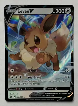 Pokemon Crown Zenith Eevee V 108/159 Ultra Rare NM - Image 1