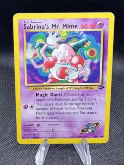 Sabrina's Mr. Mime - 59/132 Gym Challenge - Pokemon TCG - 2000 - Image 1