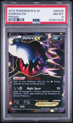 PSA 8 Darkrai EX #BW46. Pokemon B&W Black Star Promo 2012. POP 34 - Image 1