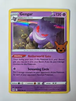 Pokemon Gengar 66/196 Trick Or Trade 2023 Halloween STAMP - Image 1