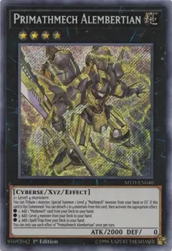Yugioh! Primathmech Alembertian MYFI-EN040 Secret Rare 1st Edition LP - Image 1