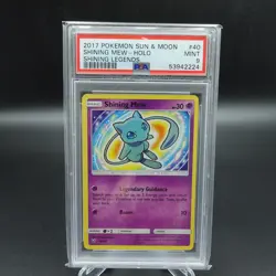 PSA 9 MINT 2017 POKEMON SHINING LEGENDS SHINING MEW HOLO #40 CARD - Image 1