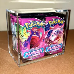 [36 Packs] Fusion Strike Booster Packs + Acrylic Box Case Pokemon Card | SEALED - Image 2