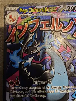 PHANTASMAL FLAMES MEGA CHARIZARD X EX 023 ENG BLACK STAR PROMO. Actual Card Now! - Image 3