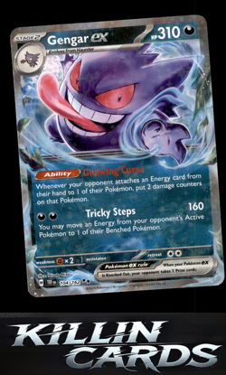 Gengar ex - 104/162 104/162 Pokemon Double Rare SV05: Temporal Forces Card NM - Image 1