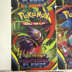 4x Pokemon Mega Evolution Phantasmal Flames Trainer Tips Art Cards full Set - Image 3