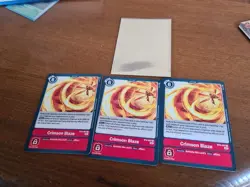 Digimon Cards Crimson Blaze BT8-097 x 3 Cards - Image 1