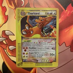 Charizard 146/144 Skyridge Crystal Holo Rare CUST0M Fan Art Card proxy NM - Image 1