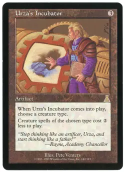 Urza's Incubator 142/143 Urza's Destiny 1999 (UDS) Moderately Played MP Rare MTG - Image 1