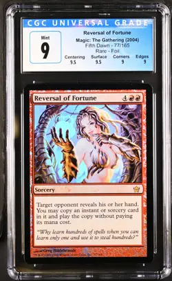 REVERSAL OF FORTUNE Fifth Dawn Foil Rare CGC 9 Q++ MTG [Nostalgium] - Image 1